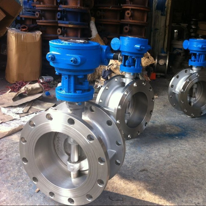 DS341W-40P金属硬密封双向压不锈钢法兰蝶阀、多层次三偏心硬密封