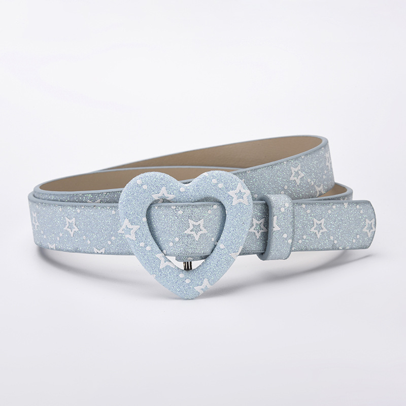 Cinturón Infantil Decorativo con Corazón de Piel de PU con Hebilla Automática para Ocio