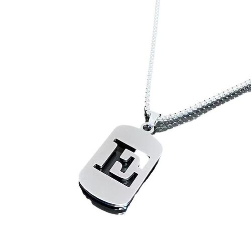 English 26-letter necklace titanium steel necklace for men and women, students, couples, fashion accessories, niche design, simple and versatile trendy