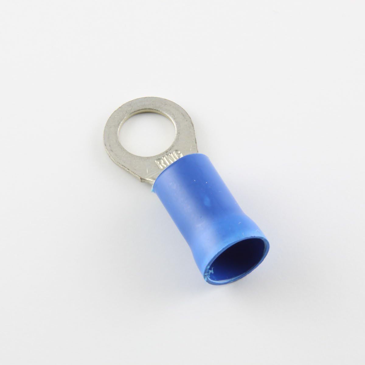 6 Ga. Insulated Ring Terminals, 3\/8" Stud - (Pack of 10