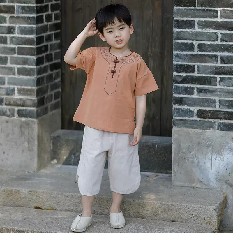 男童古风童装批发2023夏季新品小男孩洋气唐装演出服园服一件代发