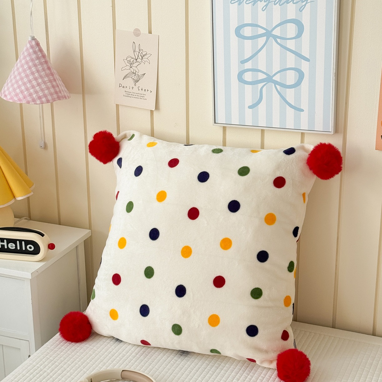 Nuevo estilo simple de almohada de cabello de vello para la sala de estar almohada de respaldo corta de arena para el hogar simple cojín sobre la oficina en el viento