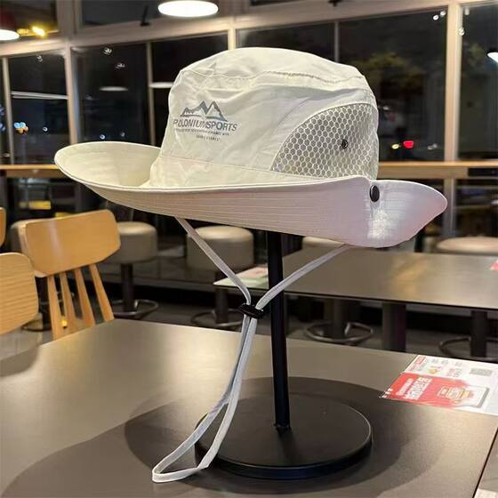 Sunshade Hat Men's and Women's Hiking Mountain Climbing Outdoor Fishing UV Protection Western Cowboy Hat Mountain Quick-drying Fisherman Hat