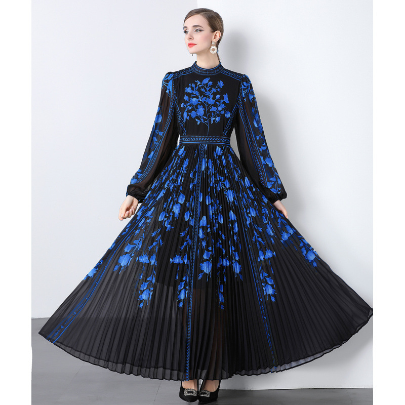 demi-season elegant fashionable long long-sleeve with a round collar