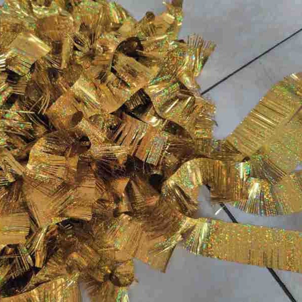 镀金银箔膜剪宽窄条状红蓝粉紫黑亮膜分切pet彩条型镭射段带