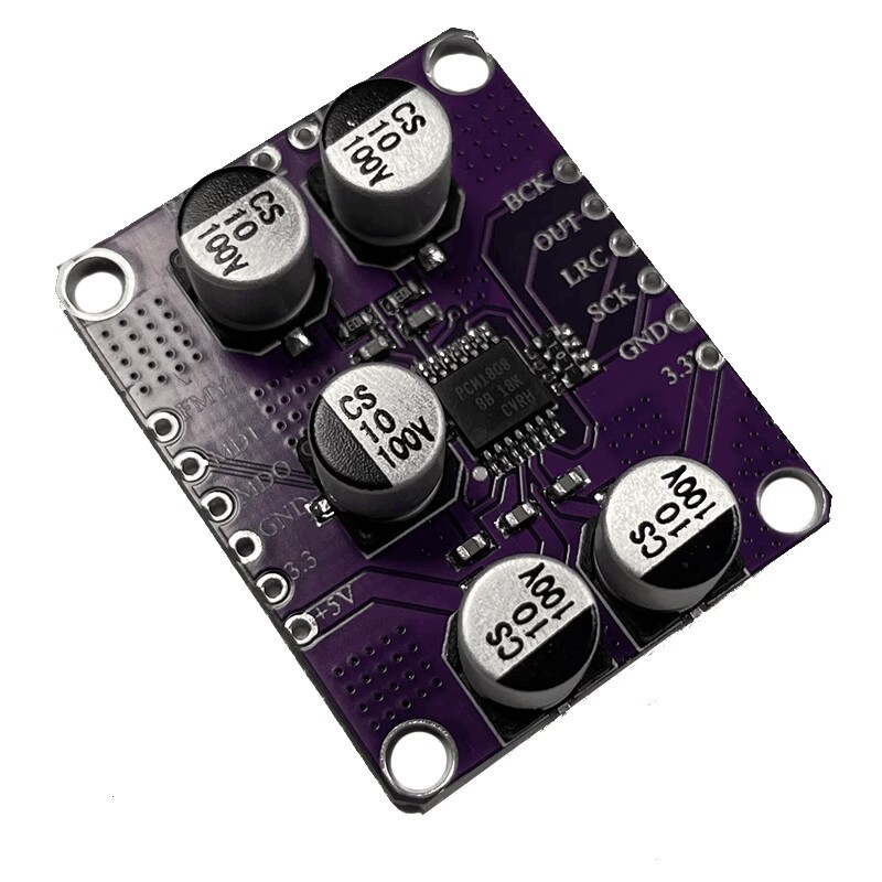 PCM1808音频立体声ADC单端模拟输入解码器放大器板卡播放器模块