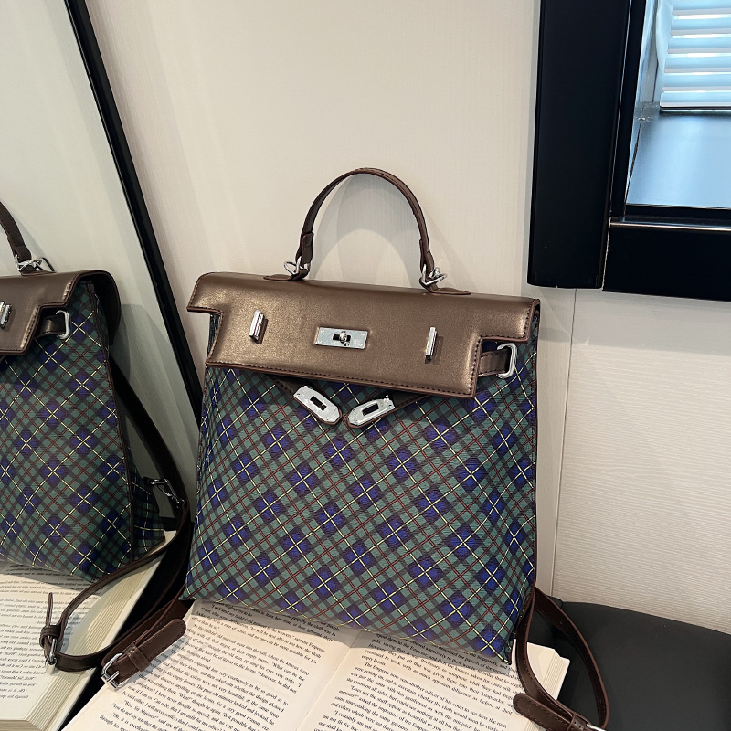 Mochila de gran capacidad con colores contrastantes, ligera para niñas, nuevo diseño de nicho, para mujer de moda._voghion.com