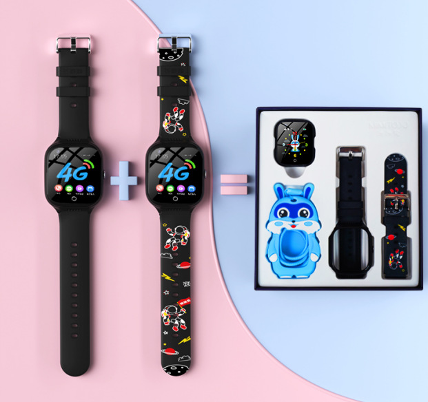 블랙/블랙 전화 시계-선물 상자