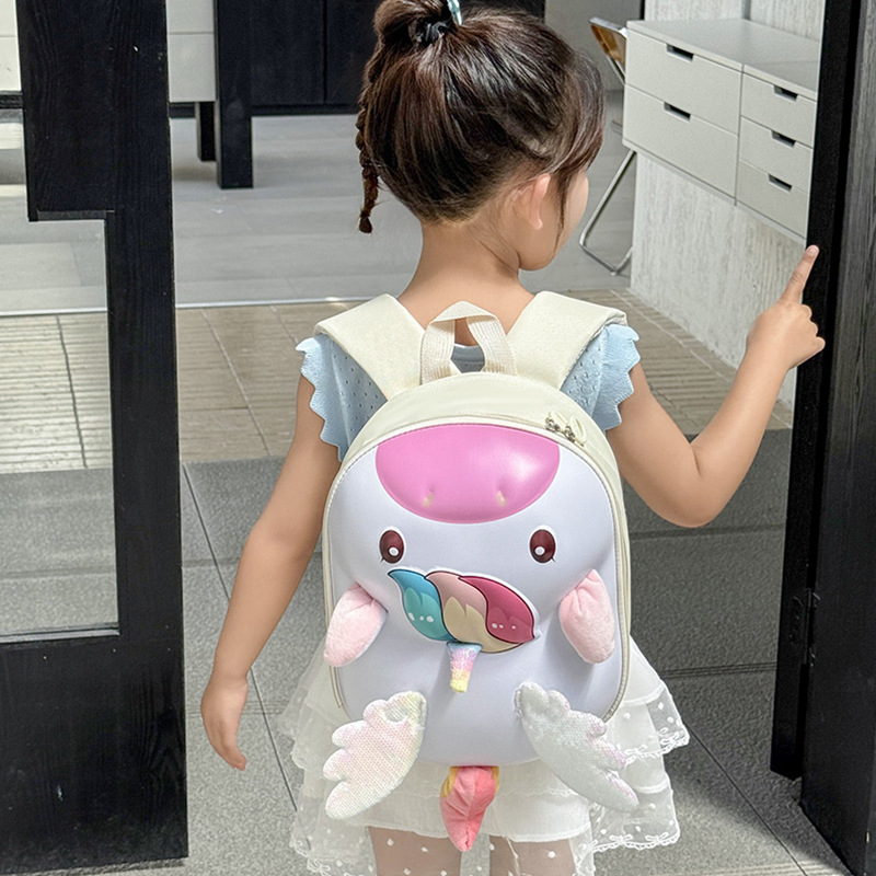 Cartoon estereoscópico Eggshell mochila infantil adorable conejo osos mochila para niñas mochila transpirable para niños