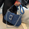 Small bag, summer shoulder bag, fashionable chain, one-shoulder bag