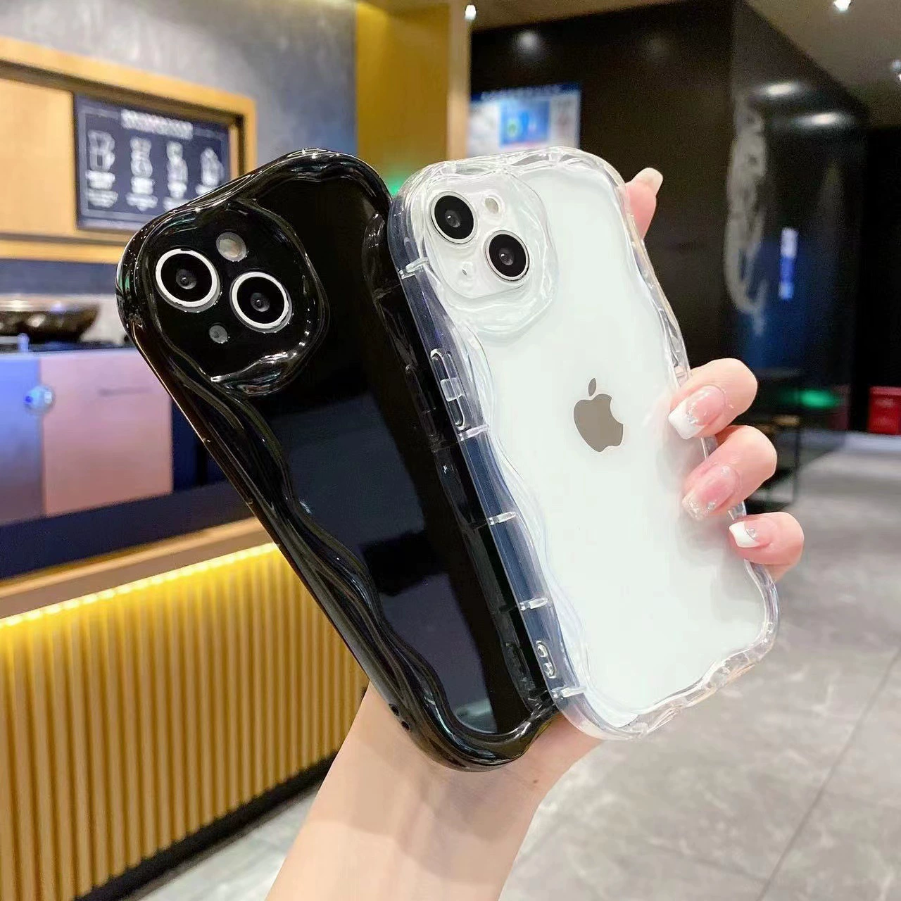 Чехол для телефона (Apple iPhone, несколько моделей) — прозрачная кремовая оболочка, ударопр protection