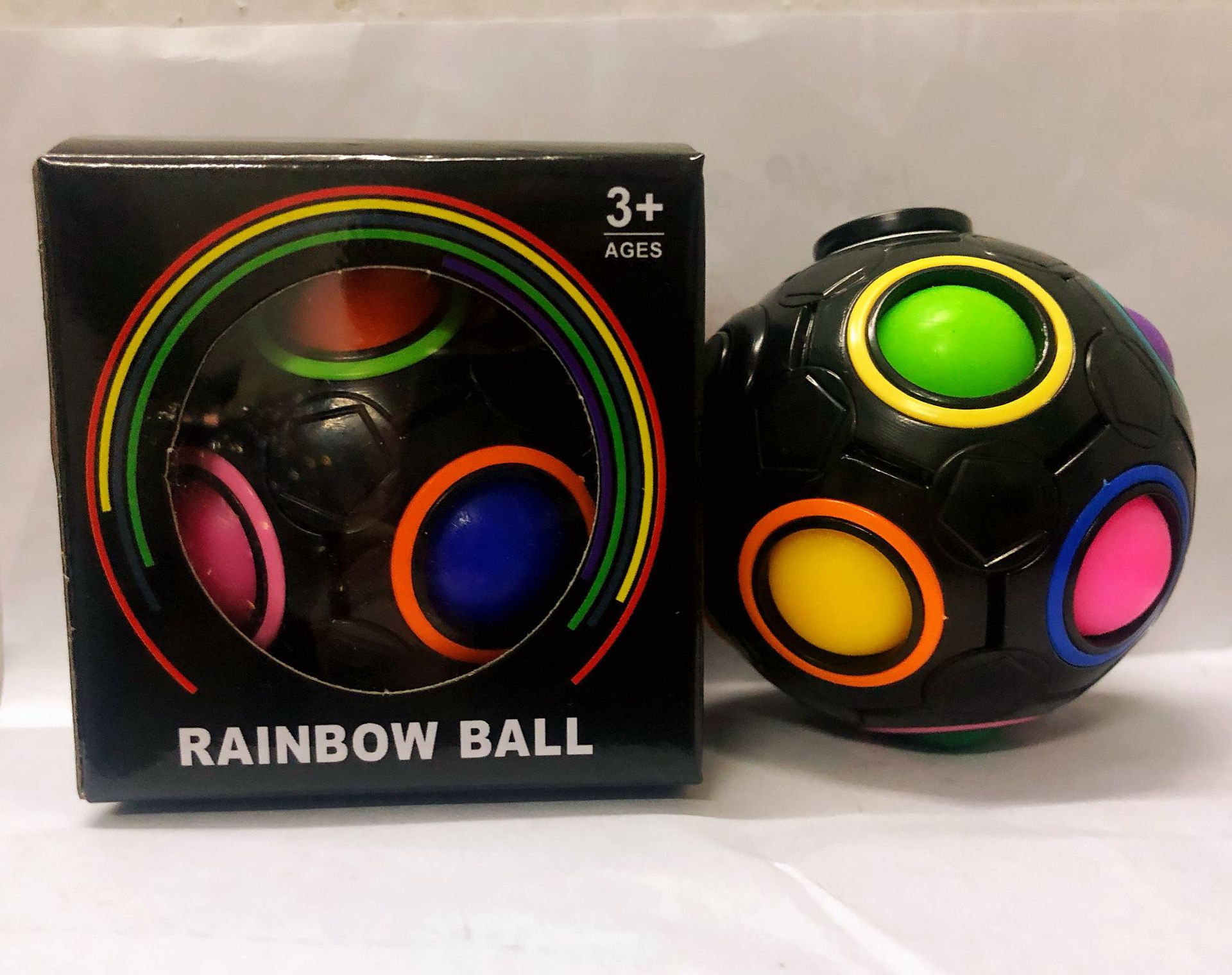 1888-8#黑色陀螺彩虹球