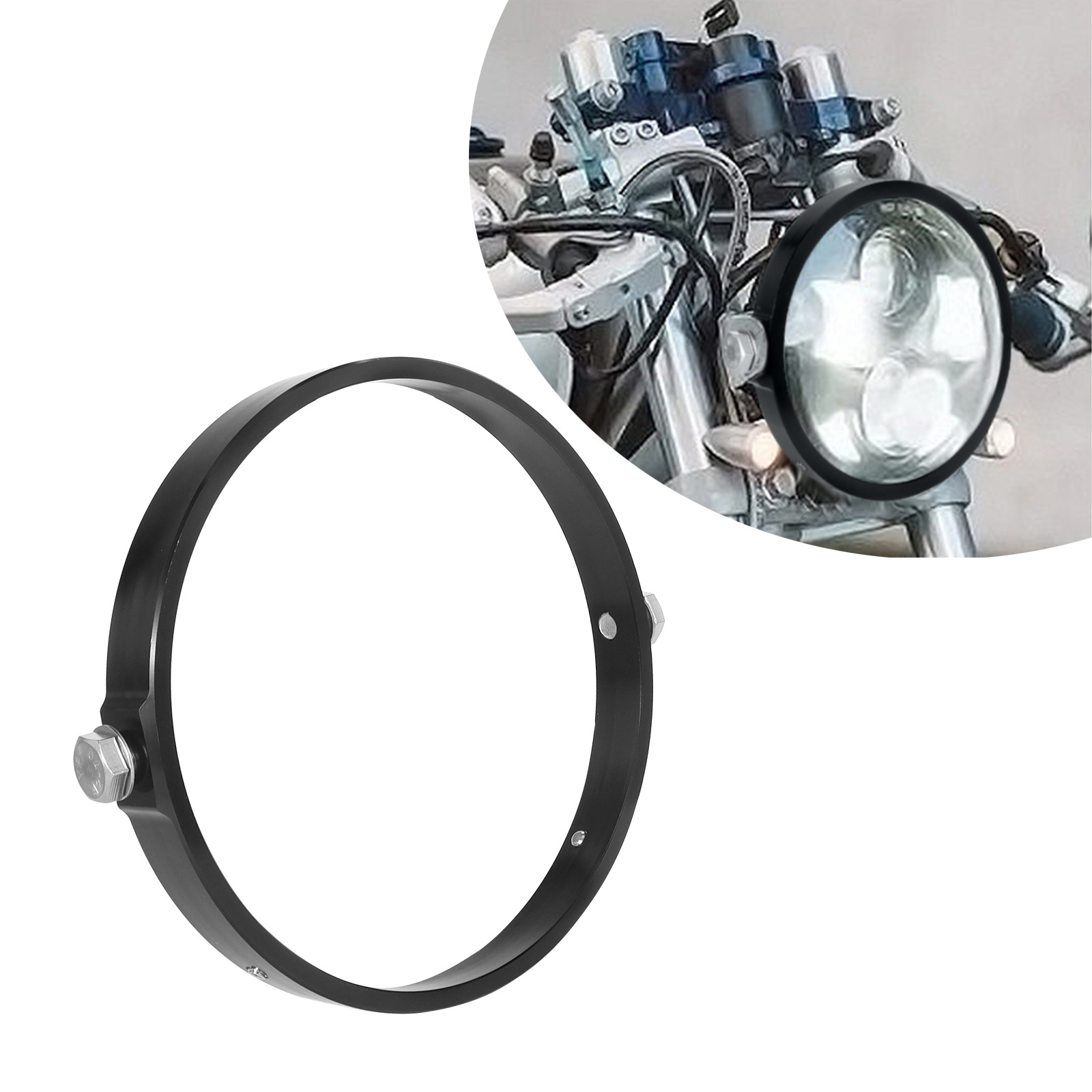 Modified Headlight Ring for Motorcycle 5.8inch 7inch Headlight Ring Harley Headlight Mounting Bracket Decorative Light Ring