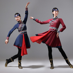 Practice Costume New Ethnic Mongolian Dance Art Test Male Mongolian Dance Performance Costume Female New Female Performance Costume