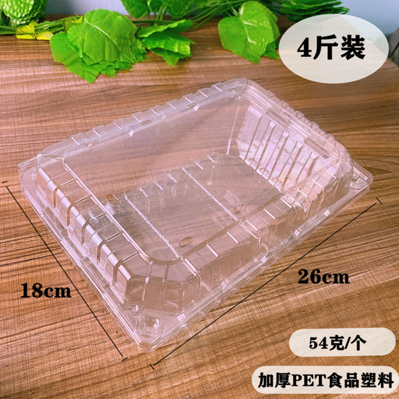 打包盒榴莲肉加厚塑料盒透明方型水果带盖包装盒包装盒一次性|undefined