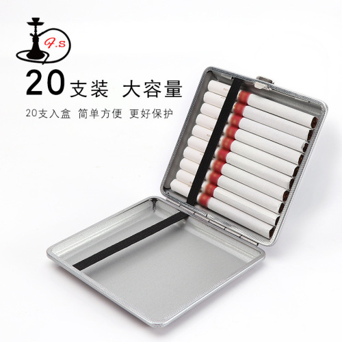 Portable Men's Cigarette Case 20 Pack, Exquisite Leather Cigarette Case, Ultra-Thin Creative Cigarette Case with Personalized Patterns, Wholesale
