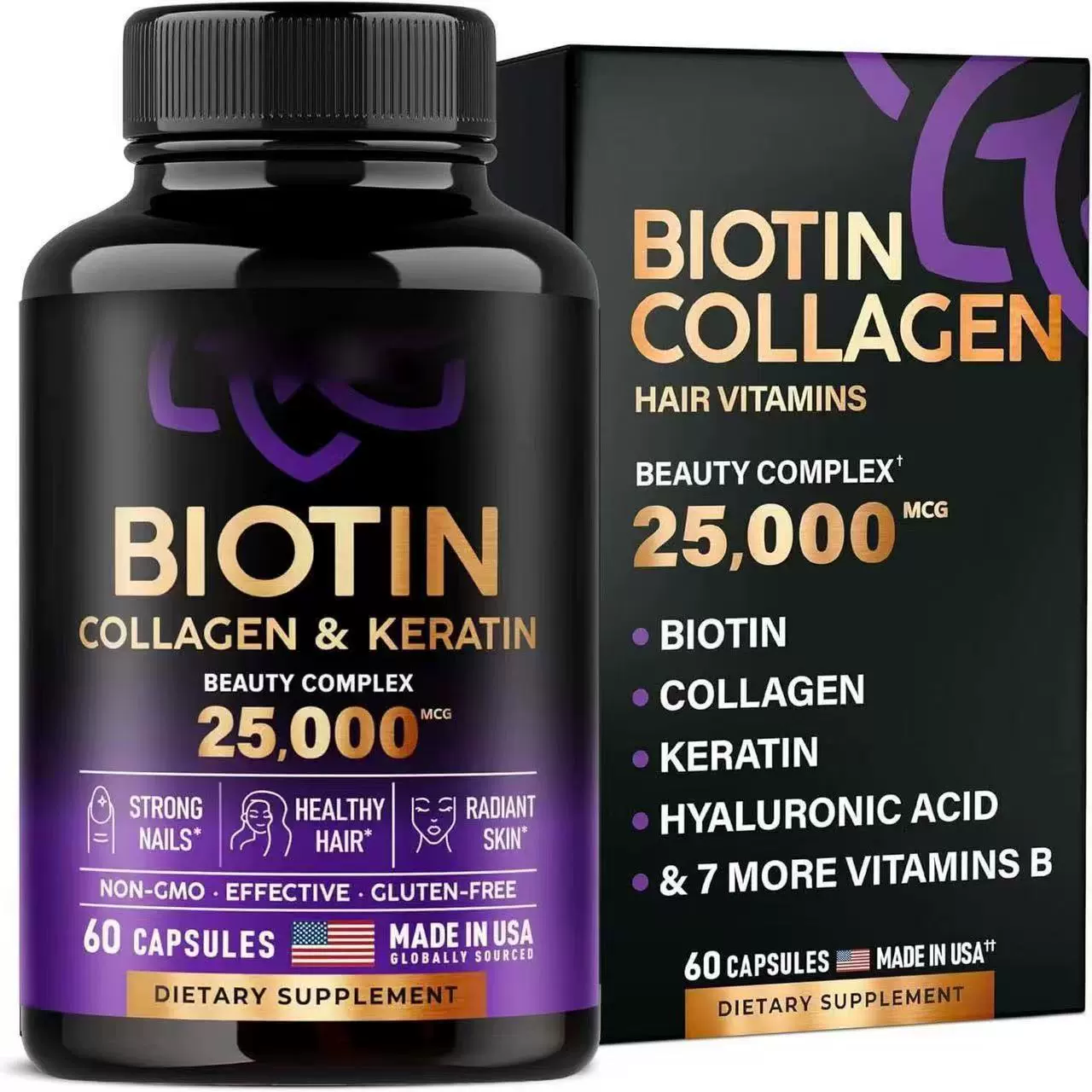 Кросс-бордерные биотиновые жевательные конфеты для волос, популярные на Amazon, прямые поставки с фабрики