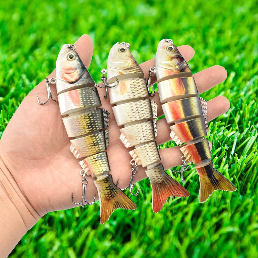 Рыболовные принадлежности оптом 25,3 г 120 мм Реалистичная многосекционная Тонущая бионическая приманка Luya пластиковая жесткая приманка