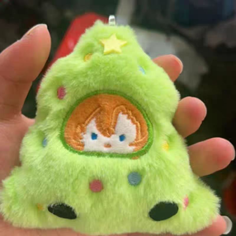 Pequeño libro rojo con el mismo árbol de Navidad de perros salvajes, muñecas de peluche, regalos de Navidad creativos