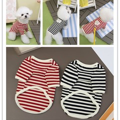宠物服装小型犬狗衣服猫咪秋冬保暖舒适新款批发25条纹打底衫