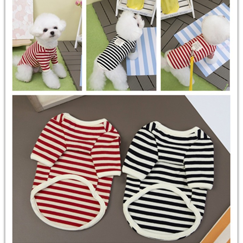 宠物服装小型犬狗衣服猫咪秋冬保暖舒适新款批发25条纹打底衫|undefined