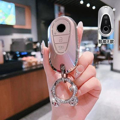 Gle350 Buckle | Car key bag - mercedes-benz-f-smart-3-button-side-diamond-pink-single-shell-astronaut-diamond-buckle