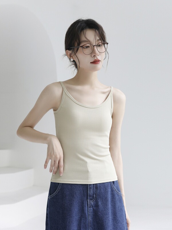 細い肩紐、胸パッド、ノンワイヤー、女性用ロングキャミソール、背中カバー、胸補助、インナー、ボトムス、チューブトップ|undefined
