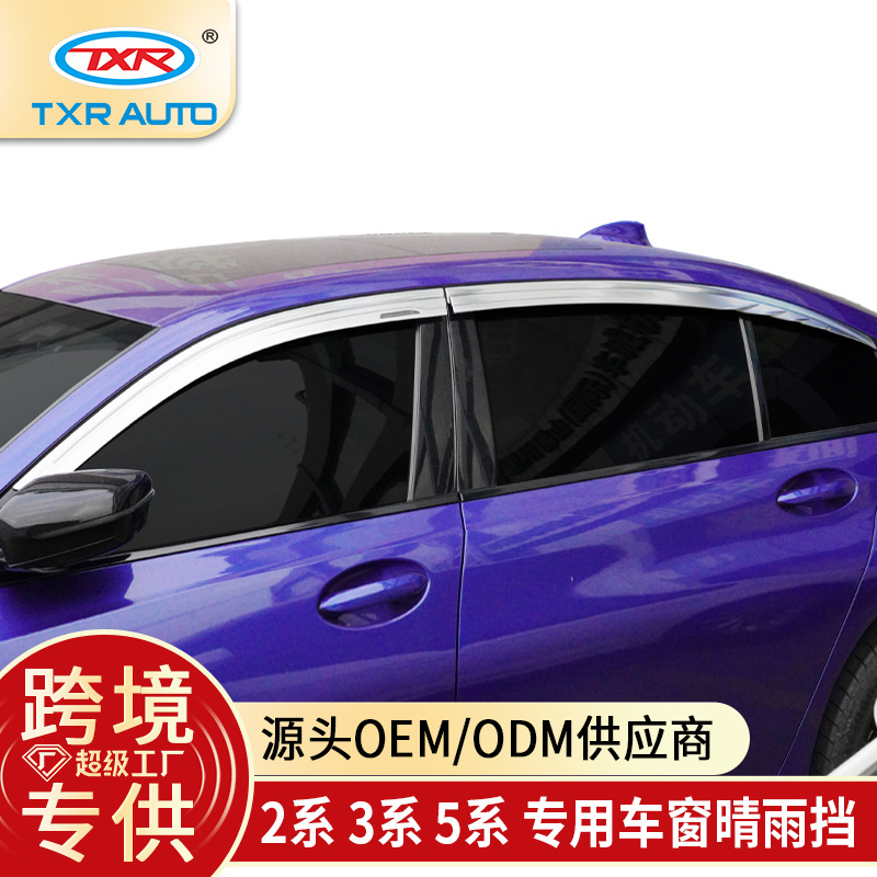 Tenxinrui adecuado para BMW Serie 3 2 Serie 5 serie ventana lluvia ceja platino protector de lluvia protector de la lluvia accesorios de modificación del coche