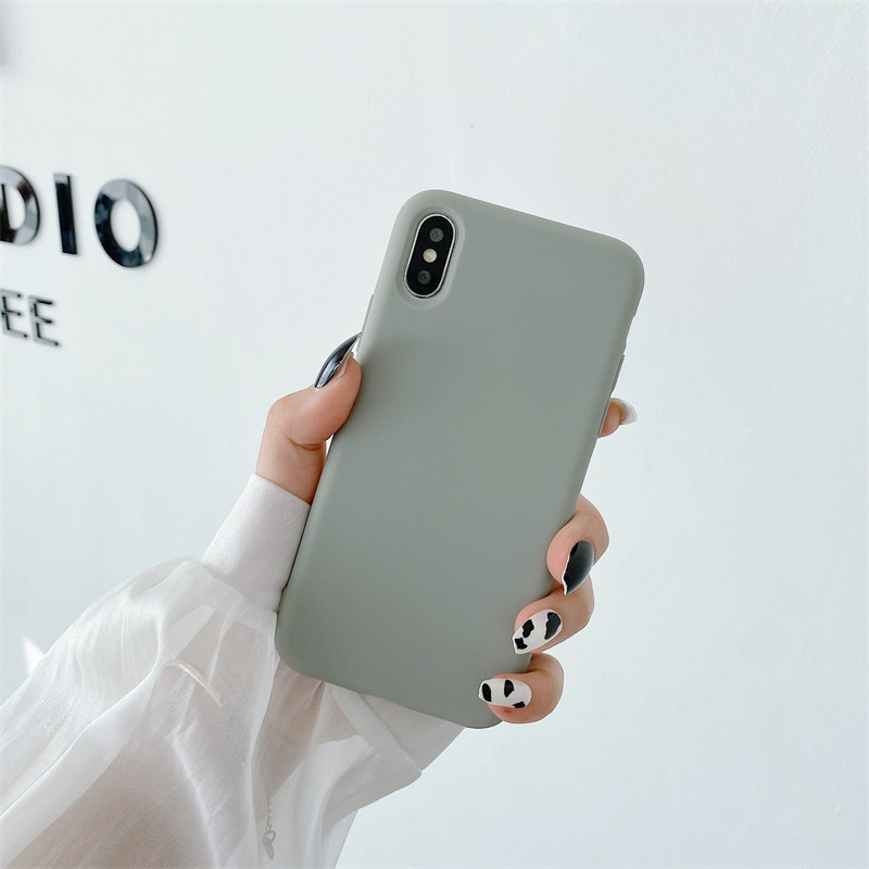 Adecuado para iPhone14/11 funda de teléfono de silicona apple XSMAX esmerilado XR funda suave 7 apple 12Pro material 8p