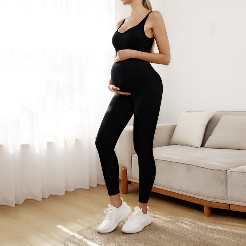 Europa y los Estados Unidos de nuevo ajustable con cojín de embarazo monótono delgado ocio no estrangulado estómago hermosa espalda de mel mel melodía panty monótono