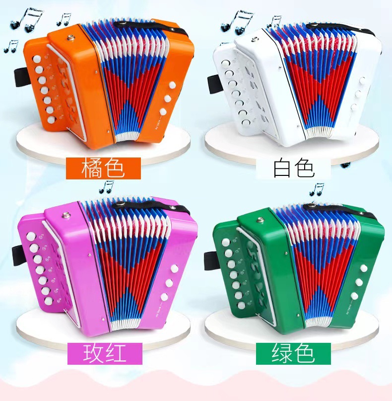 7 Clave 2 bajo niños acordeón adulto principiante pequeño instrumento musical educación temprana piano juguete regalo