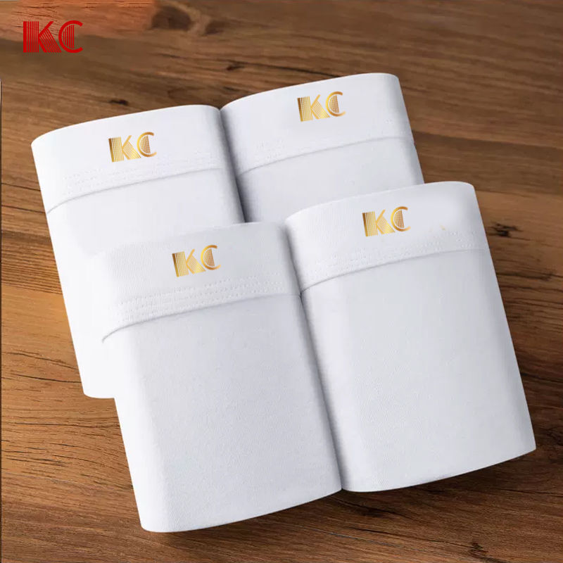 Men's Pure White Underwear Cotton Boxer Briefs Cotton Shorts Breathable Undyed Cotton Underwear White Shorts