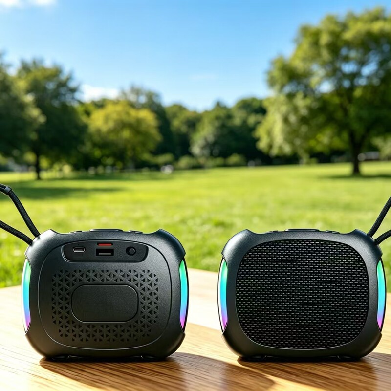 Cross-border new W18 wireless Bluetooth speaker, outdoor portable RGB light-up subwoofer, desktop mini speaker Cross-border new W18 wireless Bluetooth speaker, outdoor portable RGB light-up subwoofer, desktop mini speaker
