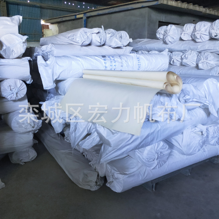 Impermeable ignífugo beige silicona impermeable y a prueba de moho cremoso-blanco beige tela de lona de poliéster