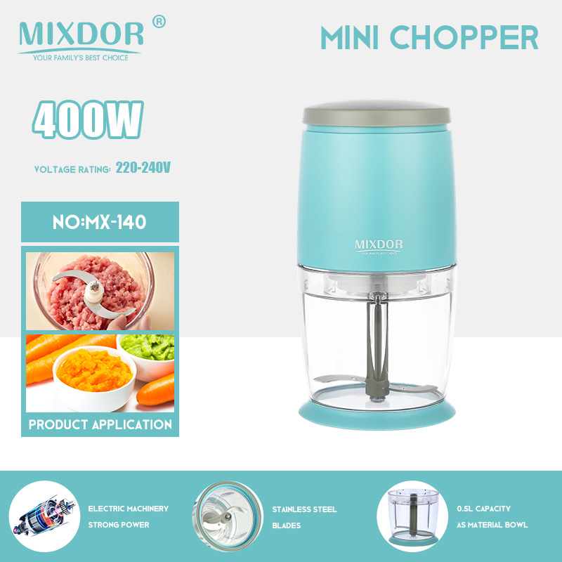 Mixdor Mini Electric Meat Grinder Household Baby Food Supplement Mixer Multi-Functional Garlic and Meat Grinder