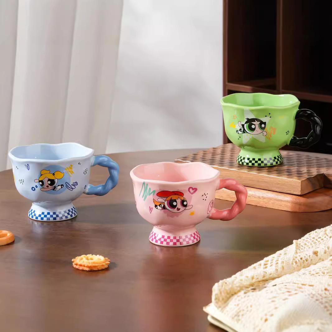 Taza de cerámica de nueva chica, taza de desayuno de leche de alto valor, regalo de cumpleaños.