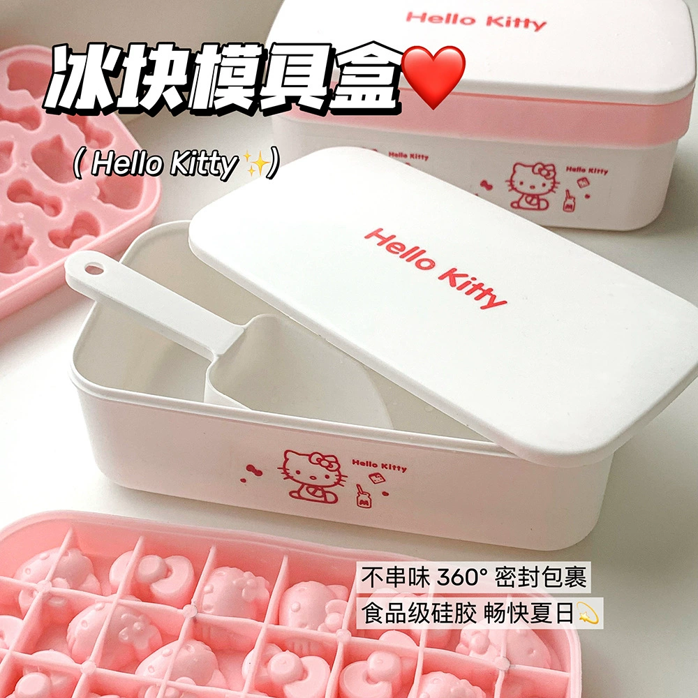 Hello Kitty, silicone mold, cartoon ice cubes
