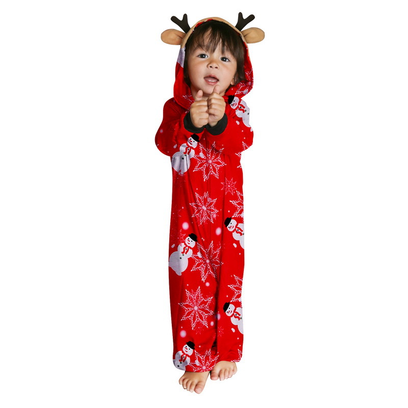 thumbnail image 3 of Mono de pijama navideño para padres e hijos, conjunto bonito de alce con estampado navideño para vacaciones, conjunto para padres e hijos, 3 of 5