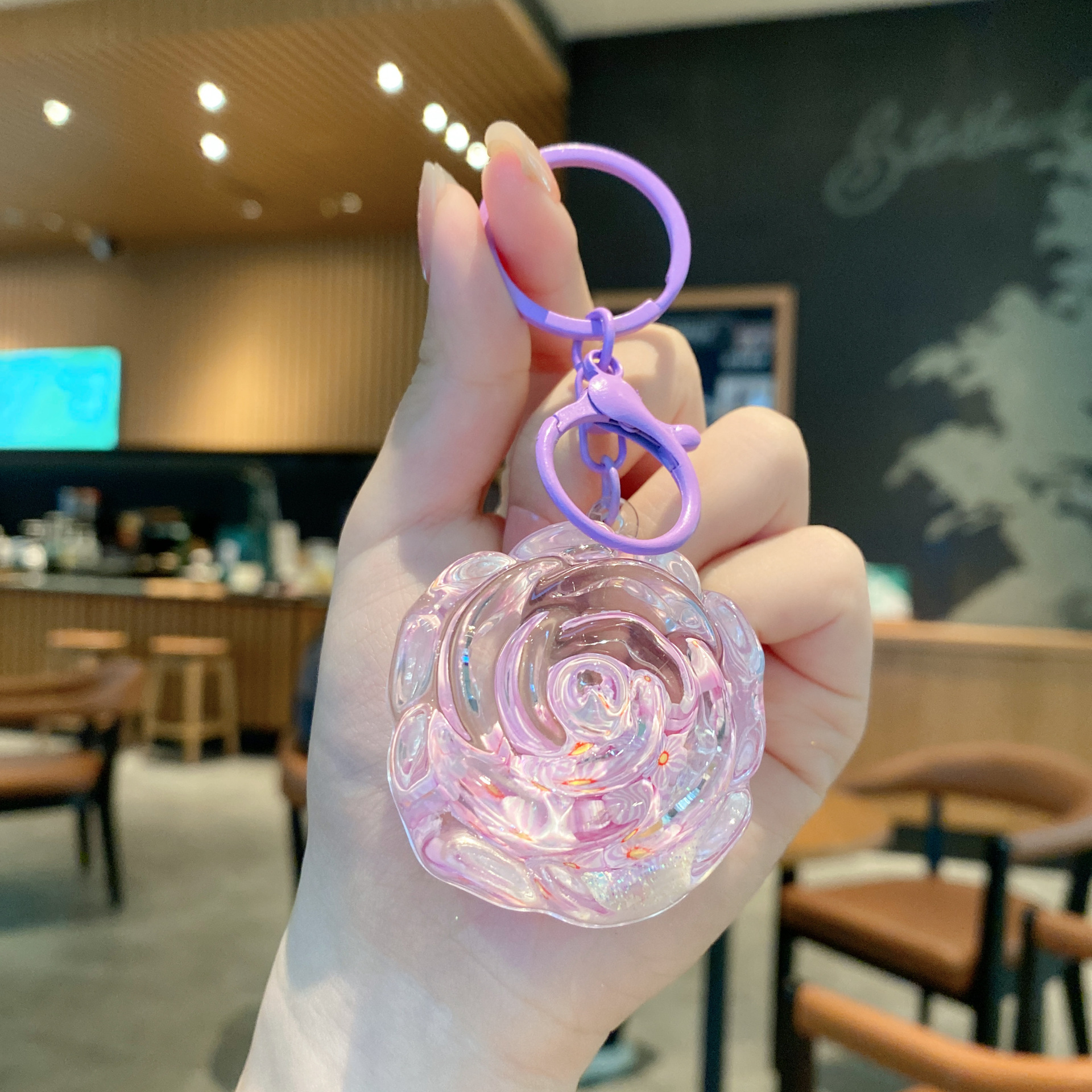 Cartoon Dream Bear Girl Keychain leche rosa muñeca adorable bolso de pareja colgante pequeño regalo al por mayor