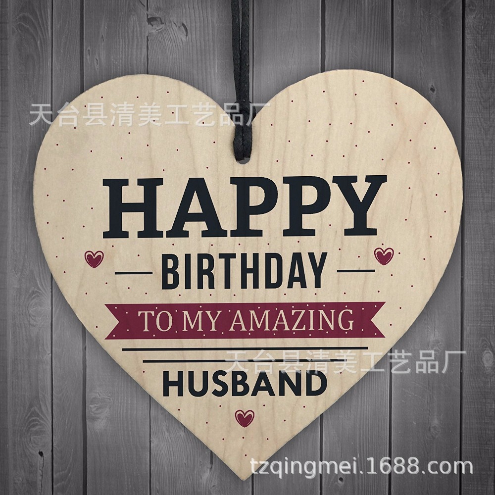 100mm love madera pieza colgante 1 paquete