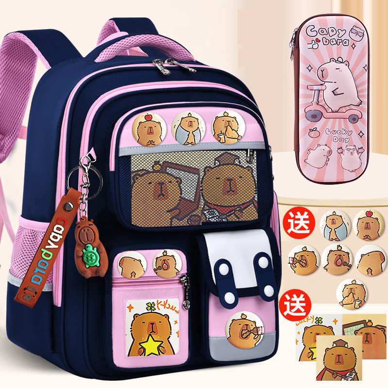 Mochila escolar para estudiantes de primaria niñas Grado 1 - 3 - 6 6 - 9 - 12 niños de 6 años de edad Mochila de hombro de luz infantil