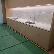 大型工程人造石台面加厚抗冲击纯色石英石洗手槽厂家直供早玺建材