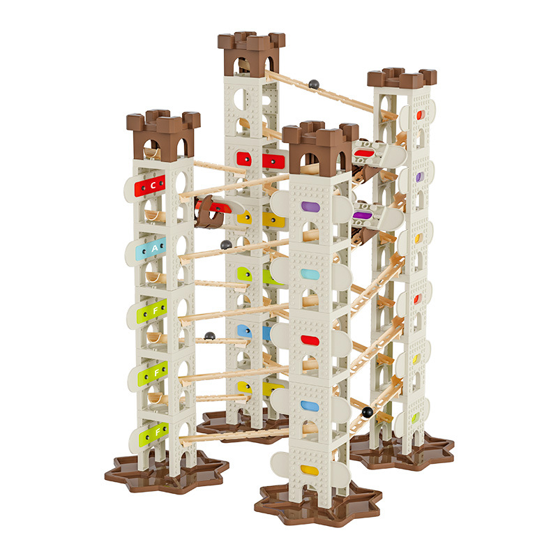 Nuevo producto Música Composición Pista de bolas Pista de bricolaje para niños Construcción de bloques de construcción Pista de música Bola Juguetes educativos