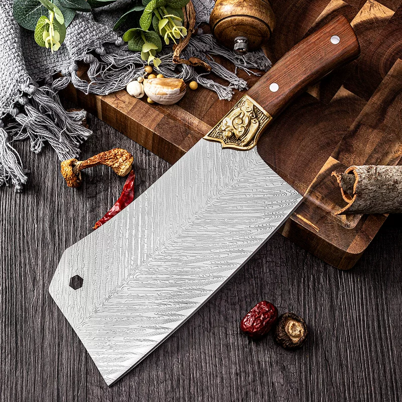 High hardness fish bone pattern handmade kitchen knife slicing bone knife fruit knife sharp kitchen knife household kitchen knife