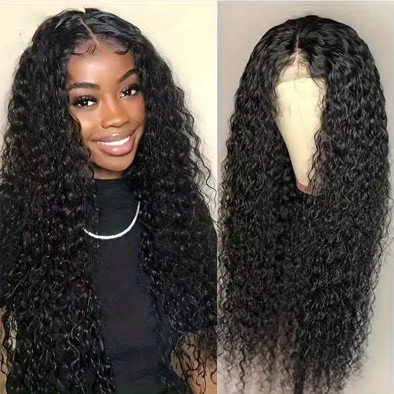 Cross-Border New Products European and American Women's Fashion Wigs Black Long Curly Hair Small Curly Hair Chemical Fiber High Temperature Silk African Wigs