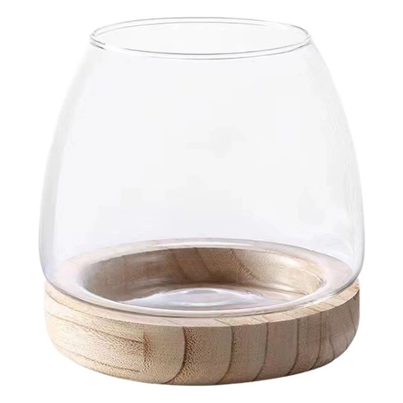 Стеклянный Аквариум Ландшафтный дизайн микропейзаж экологическая бутылка в японском стиле деревянный поднос гидропонное растение ваза для водных растений Украшение Рабочего Стола оптом