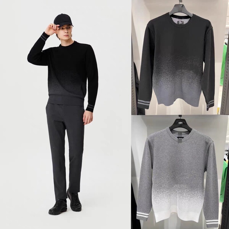 25 New Golf Men's Autumn and Winter Round Neck Pullover Letter Logo Gradient Stylish Knitted Sweater Sports Top 25 New Golf Men's Autumn and Winter Round Neck Pullover Letter Logo Gradient Stylish Knitted Sweater Sports Top