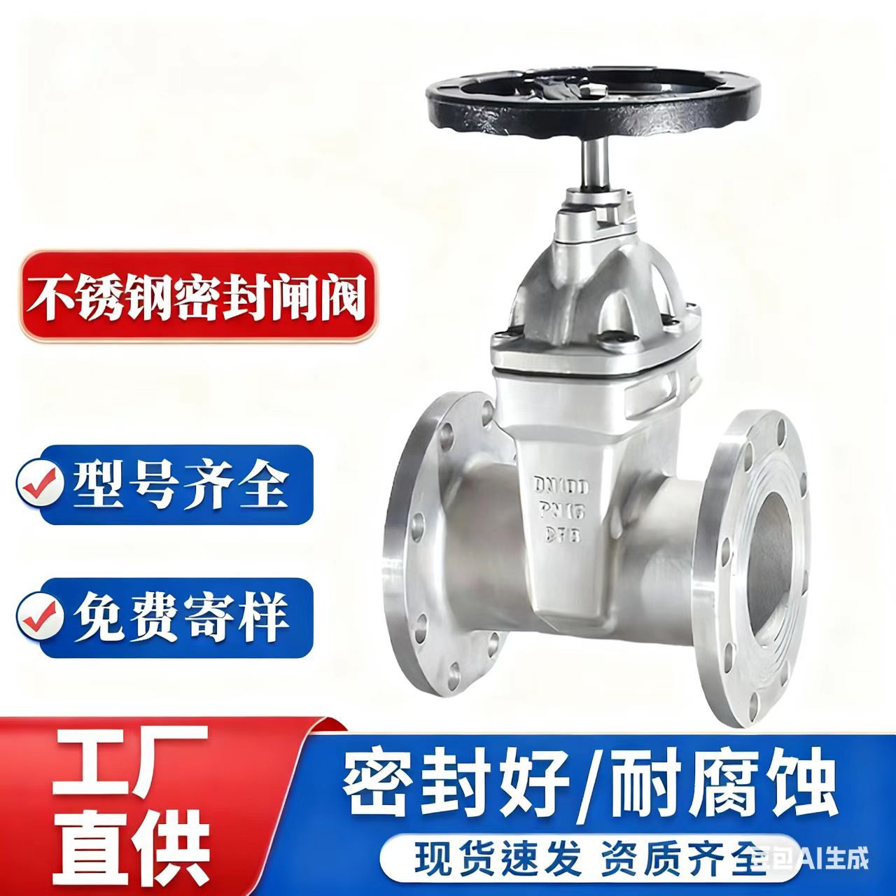 成都供货304不锈钢软密封闸阀Z45X-16P弹性作座封闸阀法兰阀门