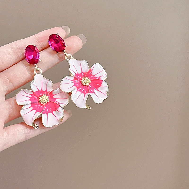 Universal cute earrings, flowered, high-quality style