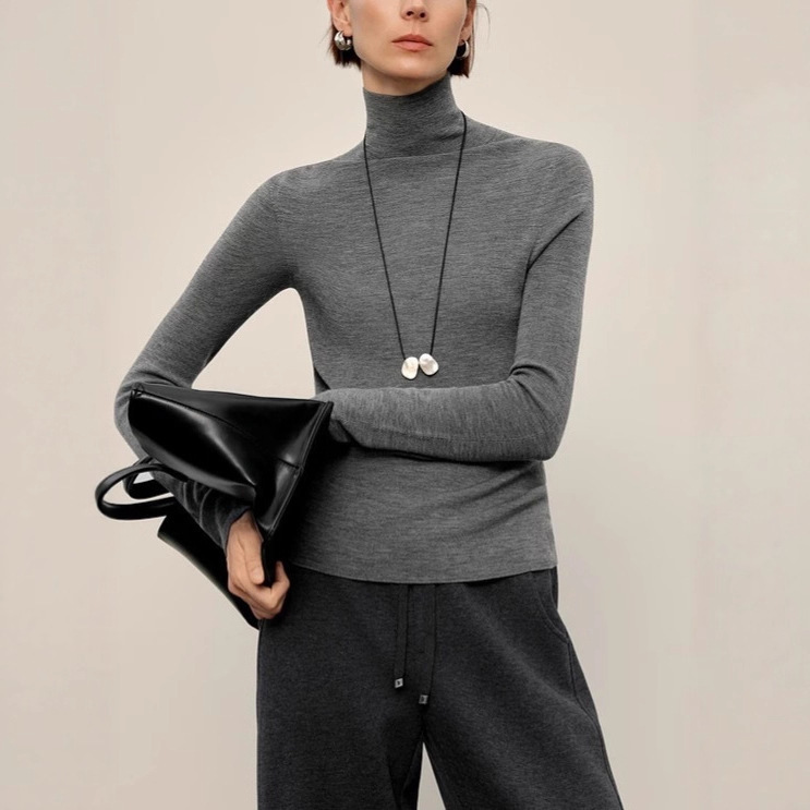 [German Yangtze Machine Washable Wool] 120S 18-Needle Bottoming Knitwear 25 Autumn and Winter New Products